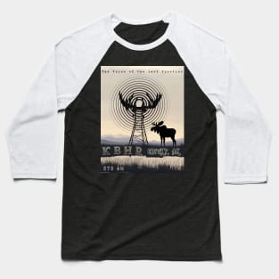 KBHR Moose Antenna Ad Baseball T-Shirt